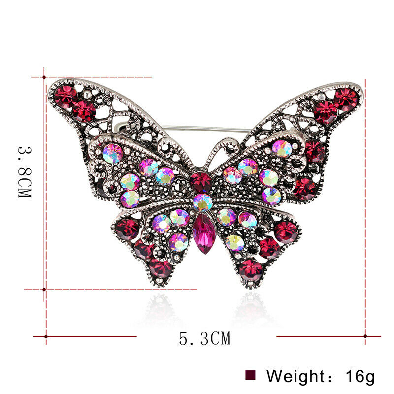 Crystal Brooch Pins Dragonfly Butterfly Brooches Jewelry Wedding Party Gi.l8