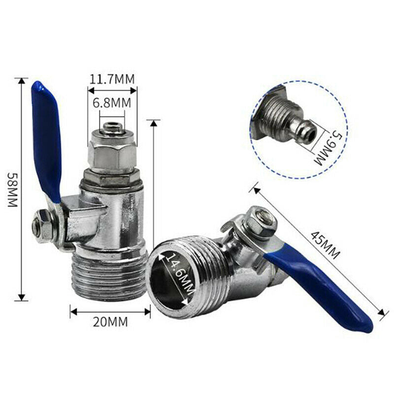 1/2''-1/4'' RO Feed Filter Water Adapter Ball Valve Tap Reverse Osmosis S.l8