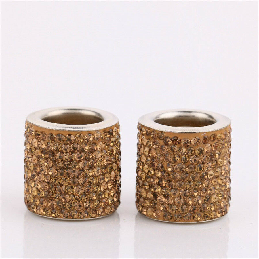 4 Pcs Stylish Classy White Rhinestone decorative Ring Car Interior Accessories
