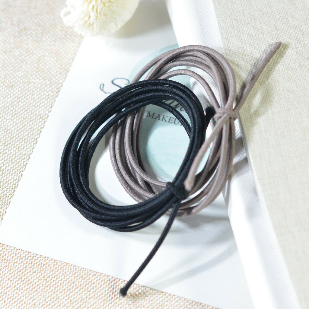 6x 1m Rubber Band String for DIY Girls Elastic Hair Band Ponytail Tie Holder
