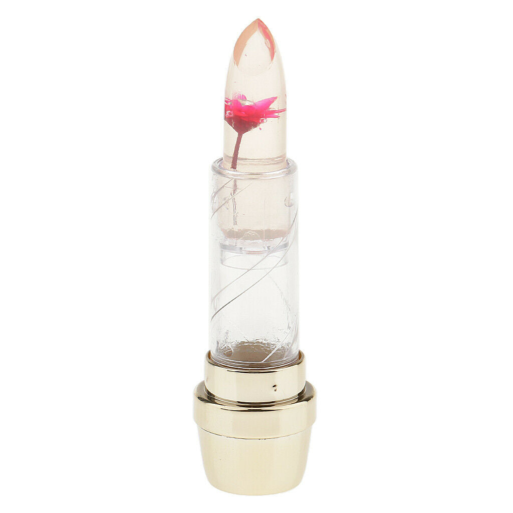 Beauty Moisturizing Color Change Transparent Jelly Lipstick Flower Lip Gloss -