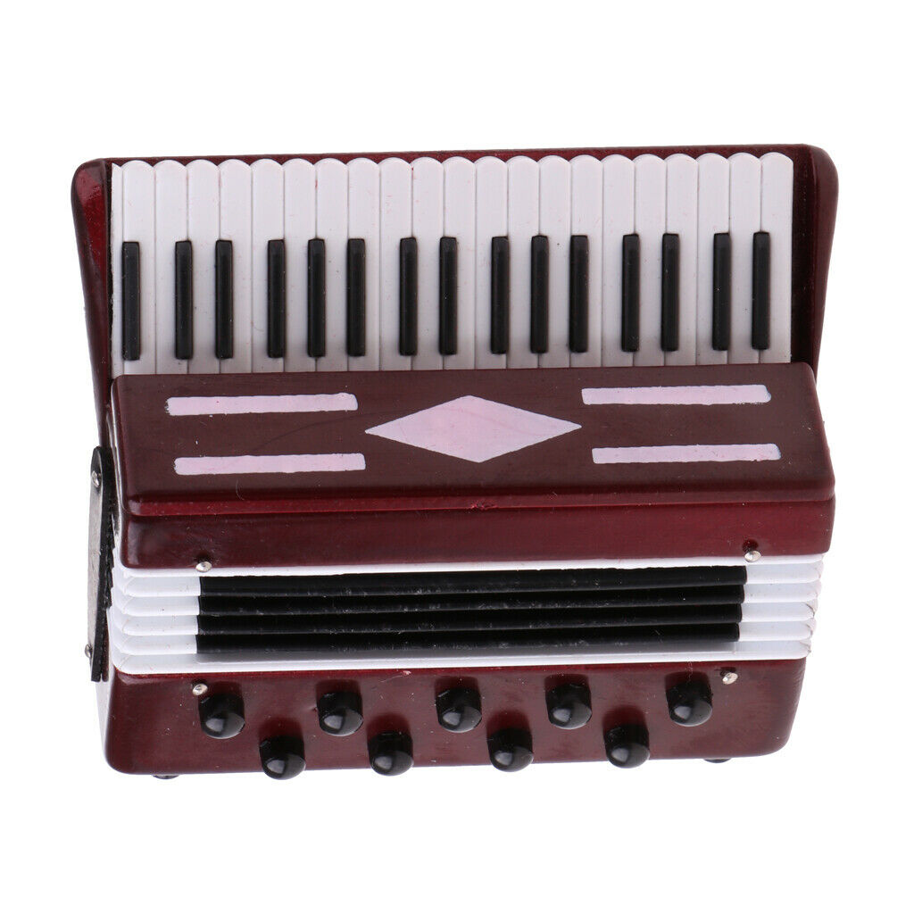 1/6 scale accordion wooden musical instrument for action figures