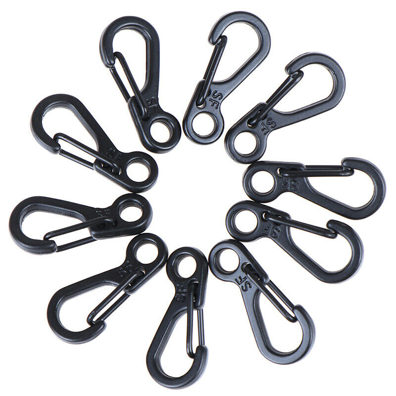 10PCS Mini Carabiner Clip Snap Spring Clasp Hook Keyring Camping ToolATAUBDAU