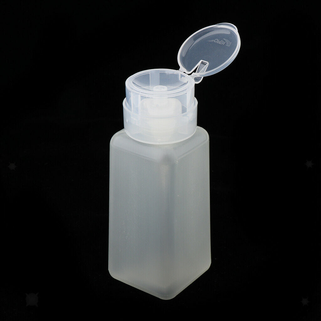 250ml Nail Art Tips Empty Dispenser Nail Remover Pump Bottle Clear Pump Head