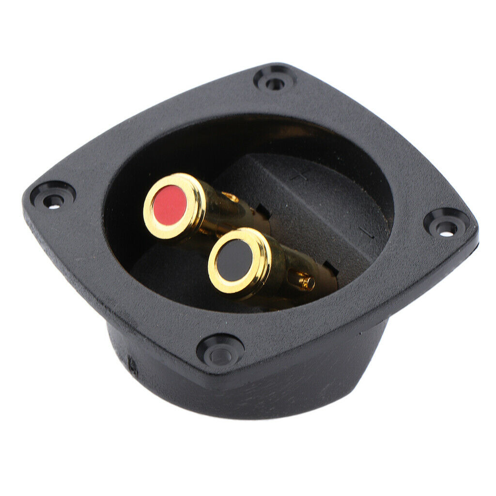 DIY Home Car Stereo Screw Terminal Cup Connectors Subwoofer Plugs 2-Way #2