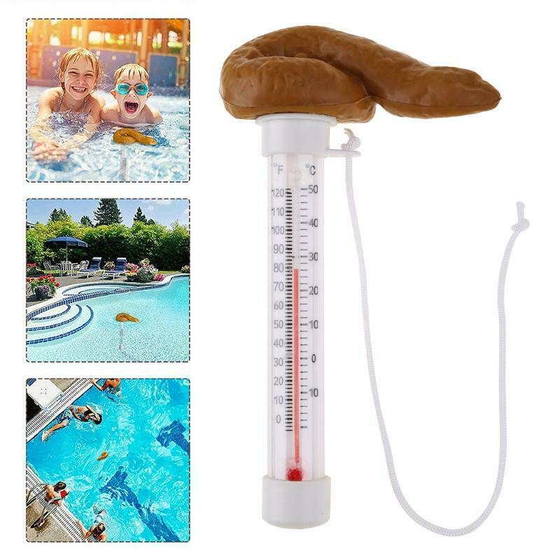 Funny Pool Thermometer Floating Poop Prank Pool and Hot Tub Thermometer Outdoor