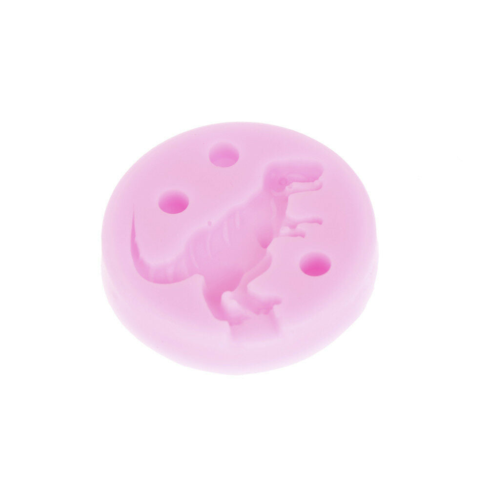 2pcs dinosaurs silicone fondant cake decor chocolate baking sugarcraft mold SJ