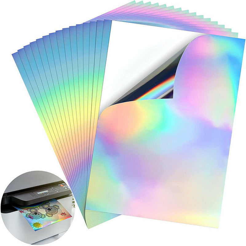 10Pcs Waterproof Inkjet Printing Paper Stickers Printer Aluminized Film Sheet