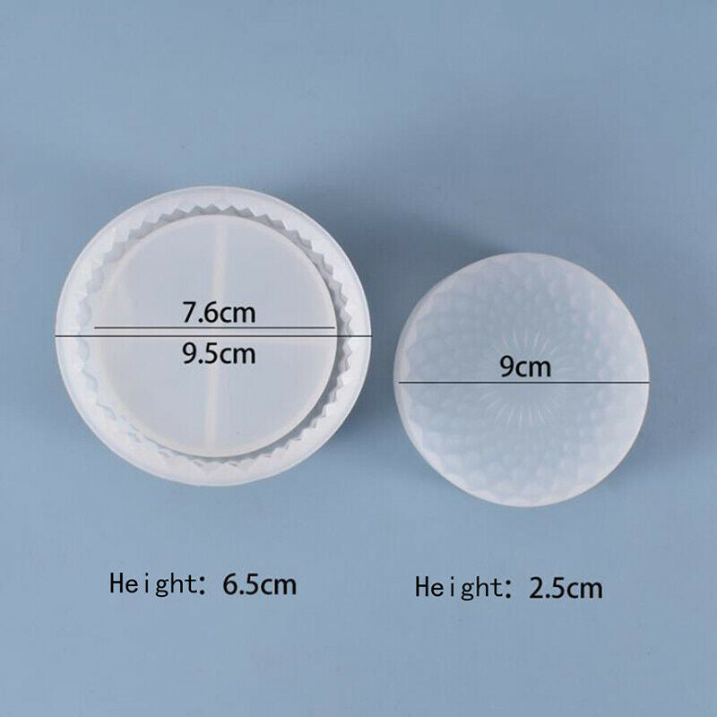 DIY Round Storage Bottle Silicone Mold For Sealed Tank Epoxy Storage Box MouBDA
