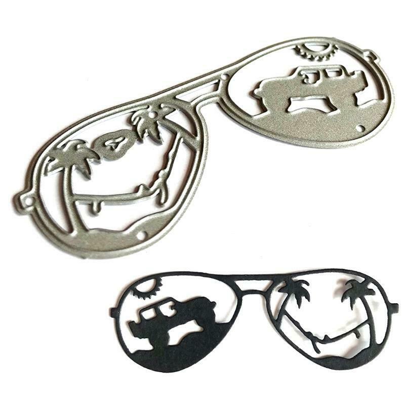 Car Beach Eyeglasses Metal Cutting Dies Stencil DIY Scrapbook Album Paper Card