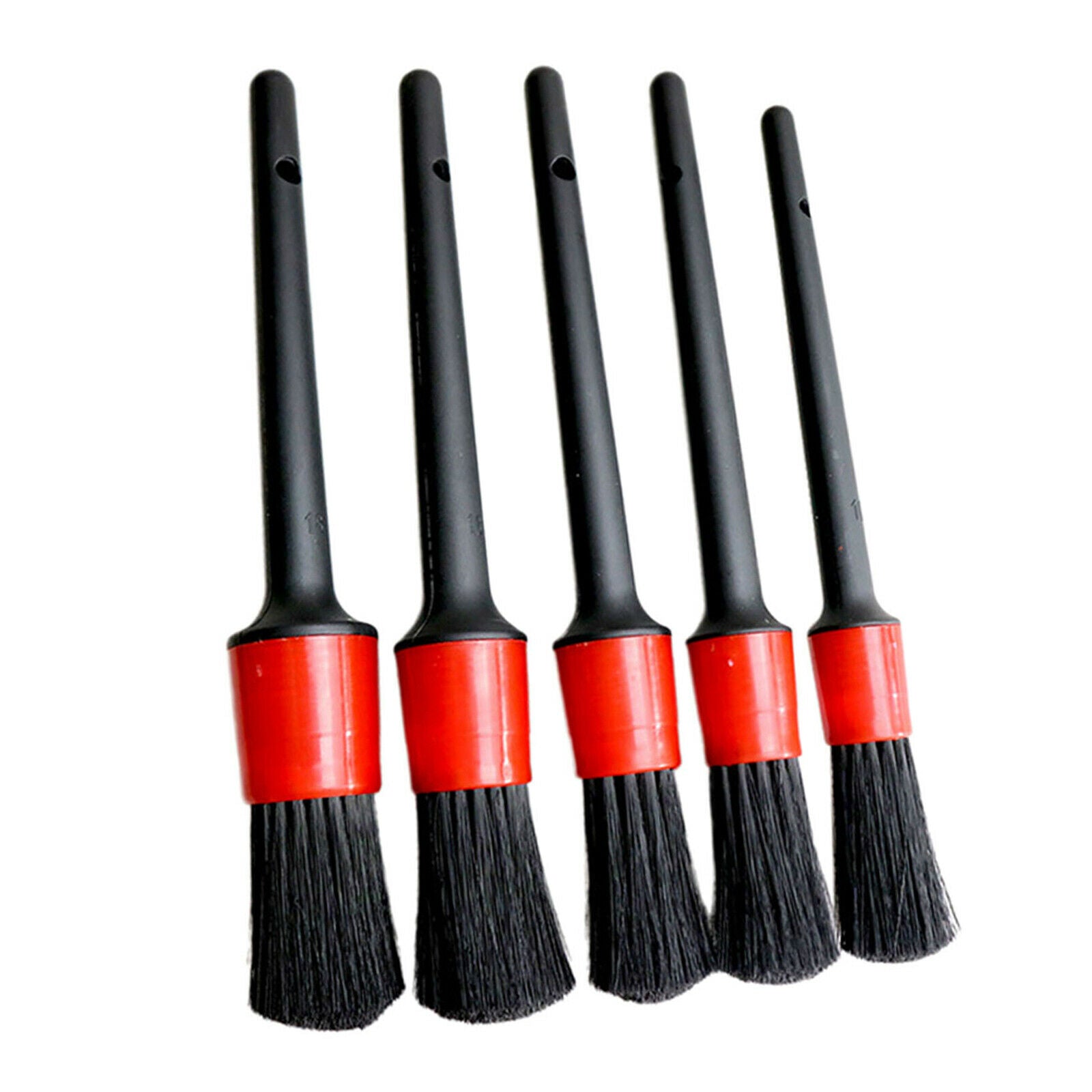 5pcs Car Detailing Brush Kit Plastic Vehicle Auto Interior for Wheel Clean Set