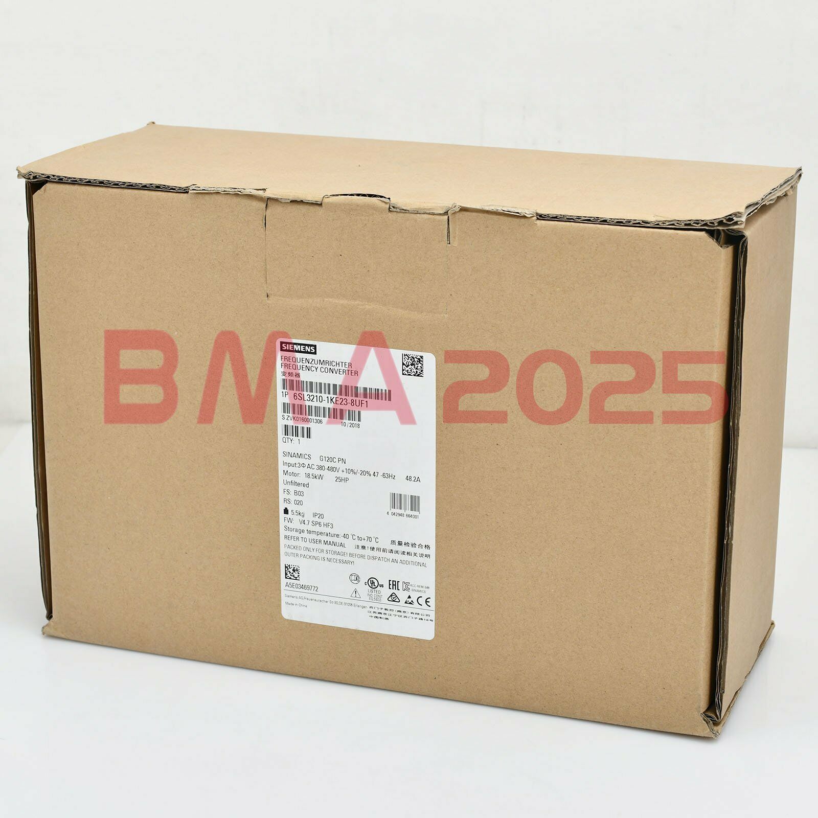 1PC New 6SL3210-1KE23-8UF1 Inverters 18.5KW 1year warranty DHL free Ship SM9T