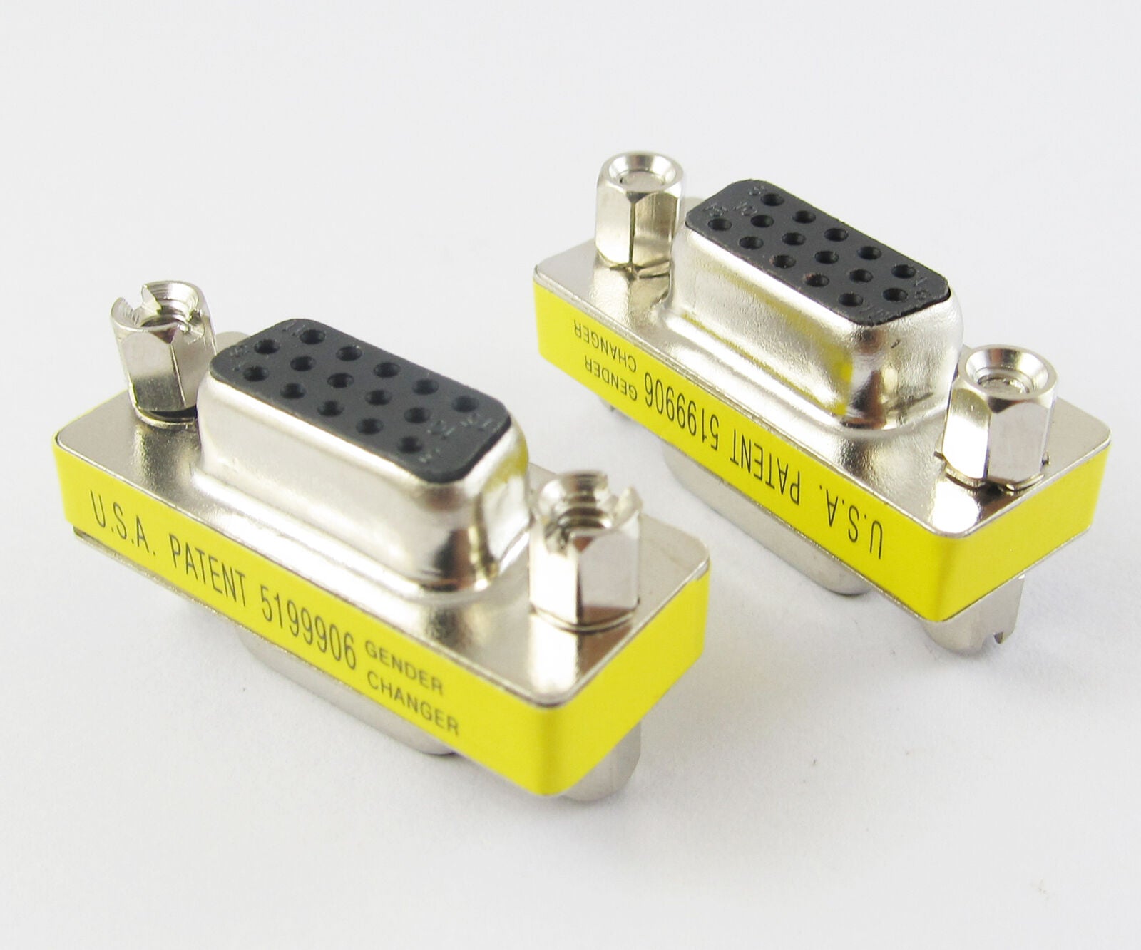 5pcs VGA HD15 Converter Connector 15pin 3 row female to Jack Mini Gender Changer