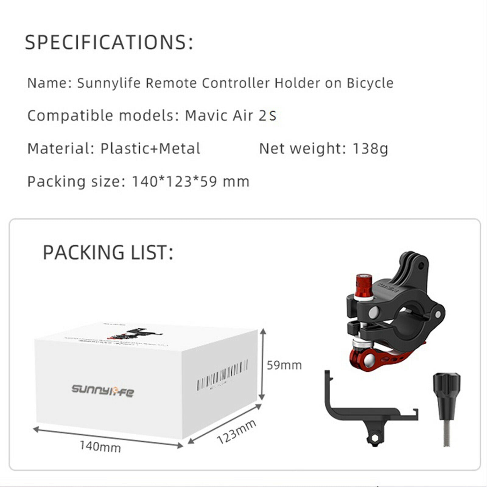 Drone Remote Controller Bike Bracket Clip for Dji Mavic Mini 2 Pro Air 2S