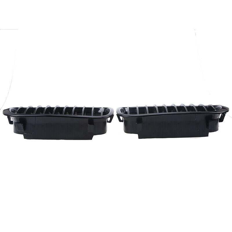 For BMW 3-Series E46 Sedan 98-01 Pair Gloss Black Front Kidney Grill Grille