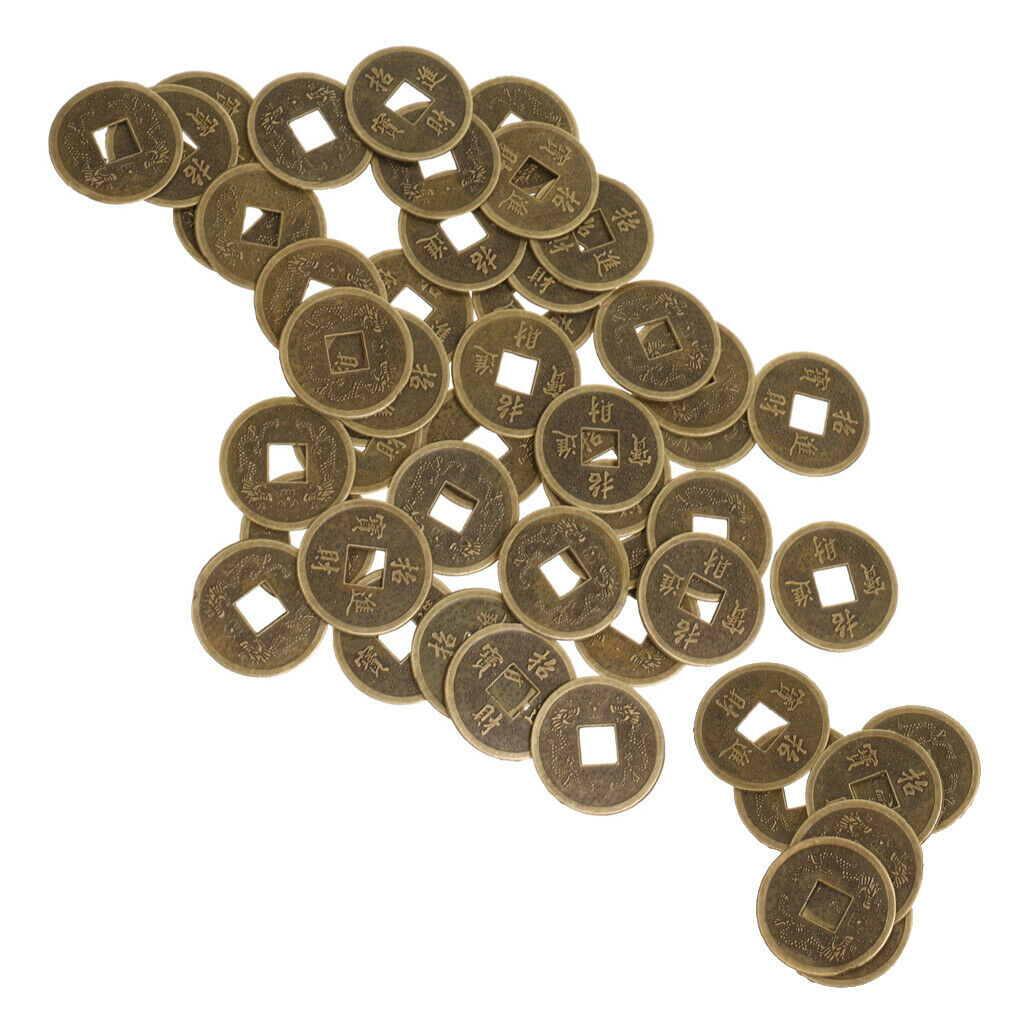Feng Shui Coins 0.9'' Ancient Chinese Lucky Fortune Coin I Ching Money Charm
