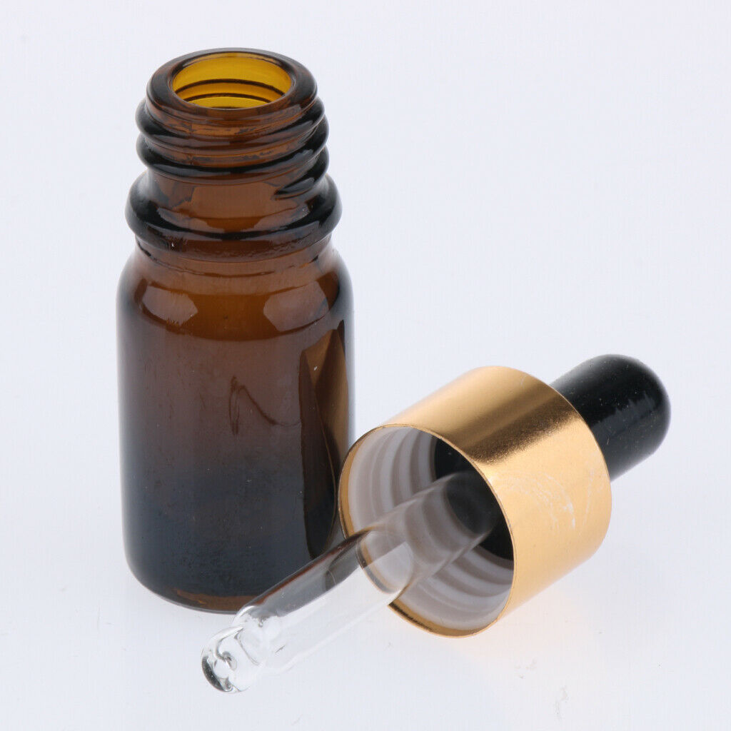 6pcs Empty Dropper Bottles Refillable Portable Jar Cannnings for Cosmetics - 5ml