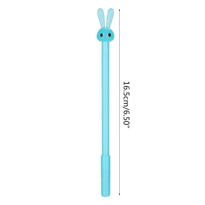 8 Pcs Lovelty Rabbit Black Gel Pen Cute Refillable Gel Pen Set 0.5mm Needle Nib