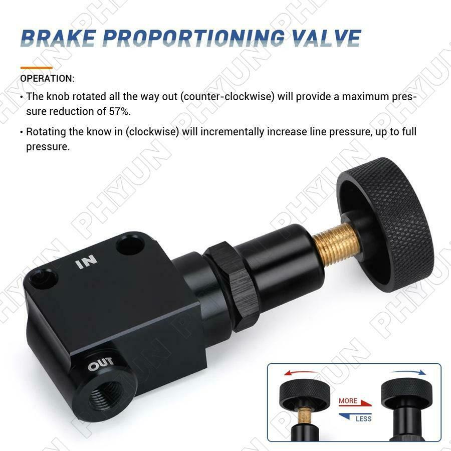 Aluminum Knob Adjustable Disk Brake Proportioning Valve For Wilwood 260-8419
