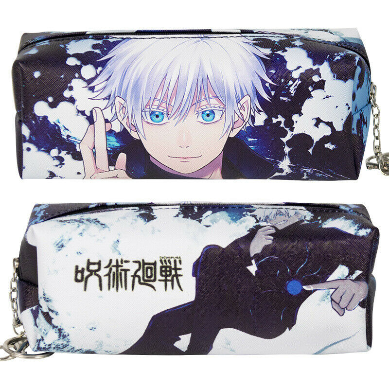 Jujutsu Kaisen Gojo Satoru PU Leather Pencil Pen Case Bag Birthday Gift A
