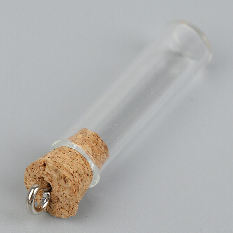 1Pc Mini Glass Bottles Small Vials Cork Glass Jars Multi Usage Cork Wish Gl Qx