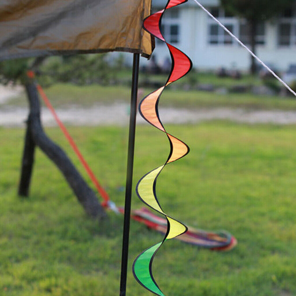 5 Packs Rainbow Hanging Wind Spinner, for Garden / Camping / Yard Decoration