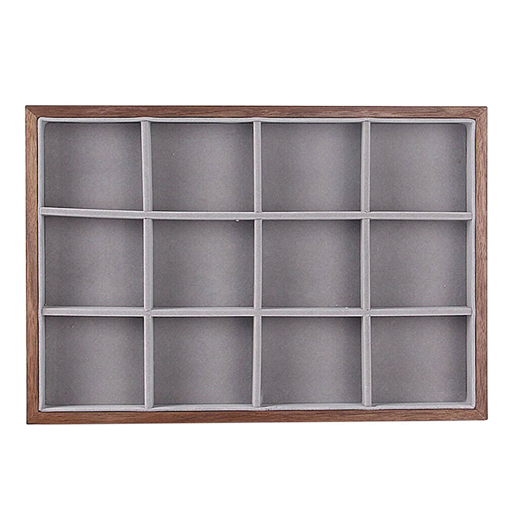 2x 9/12Slots Multi-Purpose Jewelry Box Bangles Rings Storage Showcase Case
