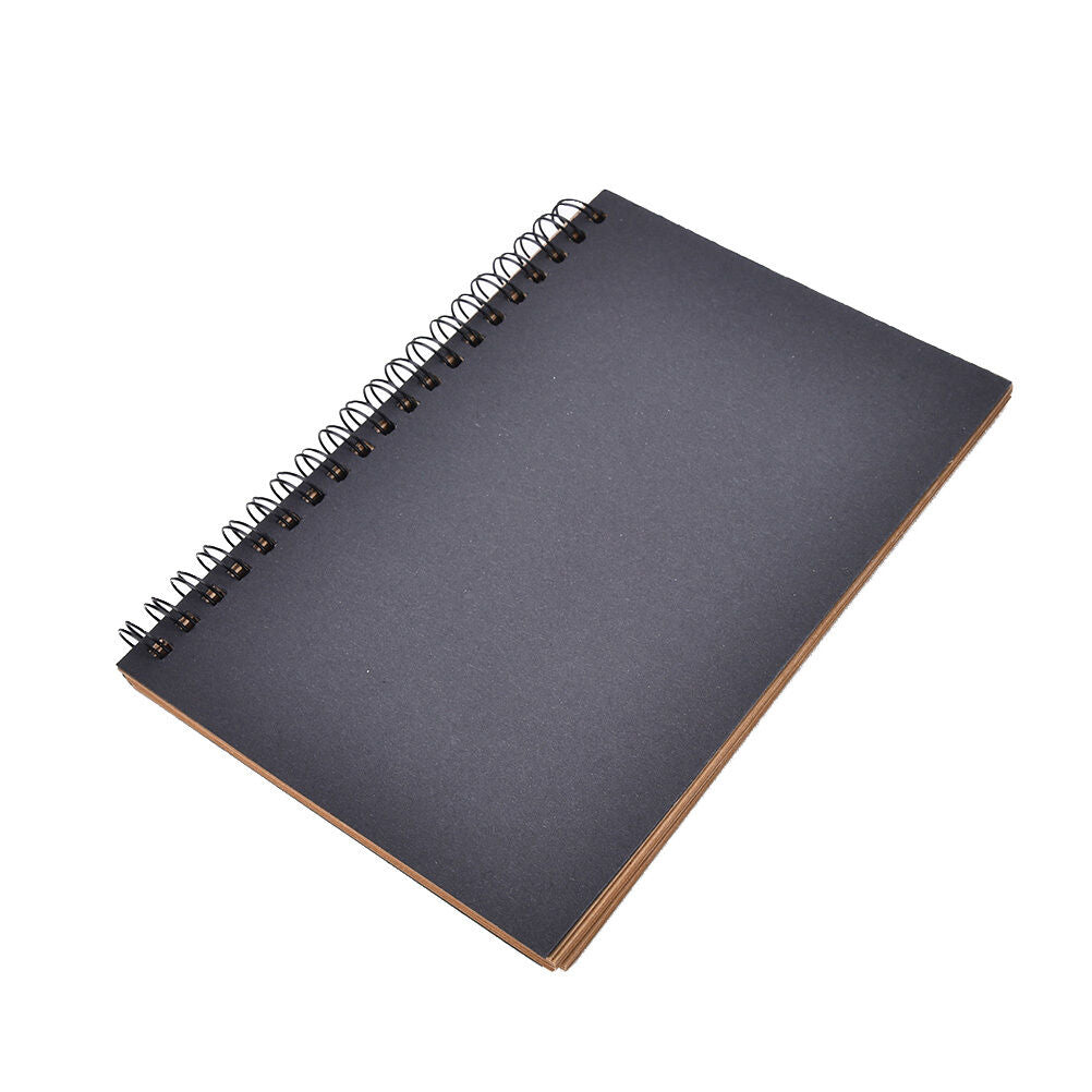 Reeves Spiral Bound Coil Sketch Book Blank Notebook Kraft Sketching Paper Y1