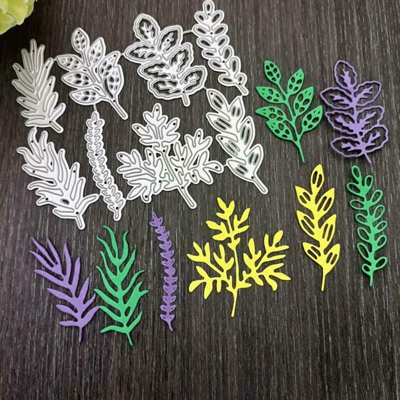 8Pcs Leaf Plants Grass Metal Cutting Die Stencil DIY Scrapboo Embossing Template