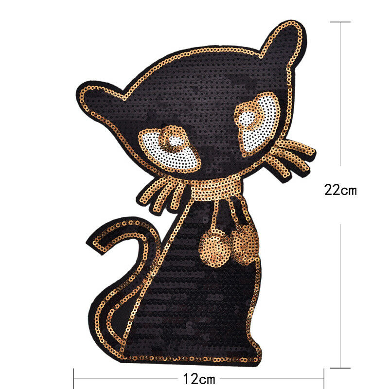 sequins patch sexy pussy cat applique embroidery Iron on patch clothessti.l8