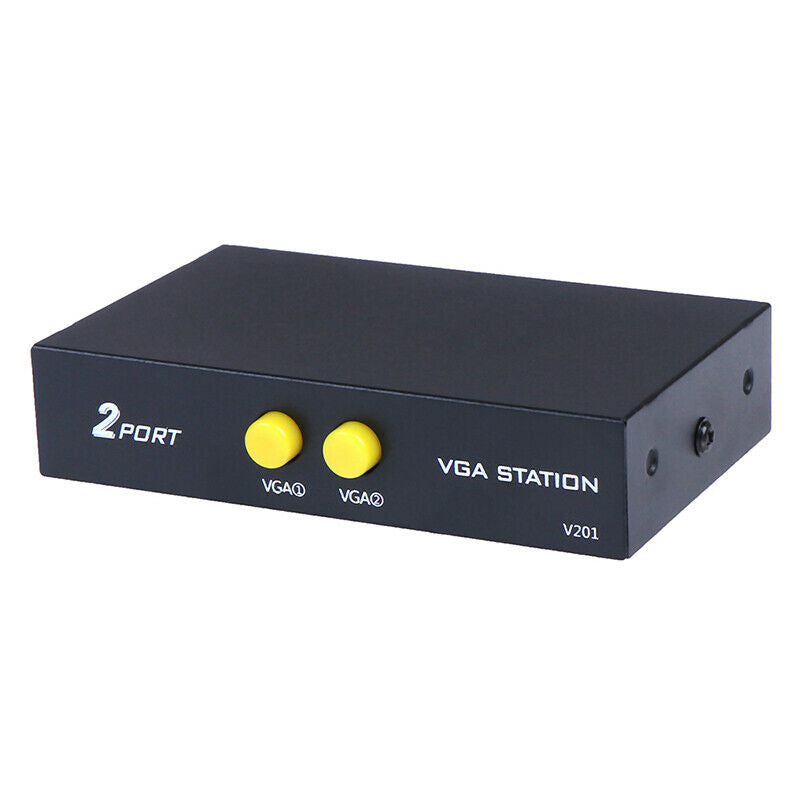 1PCS New 2 Port Computer VGA Switcher Sharer KVM SwitDD