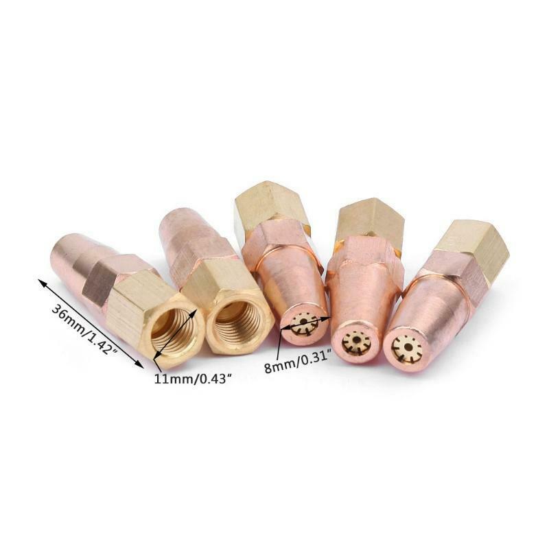5 Pcs H01-6 Propane Gas Welding Nozzle Oxygen Gas Contact Tips Holder Gas Nozzle