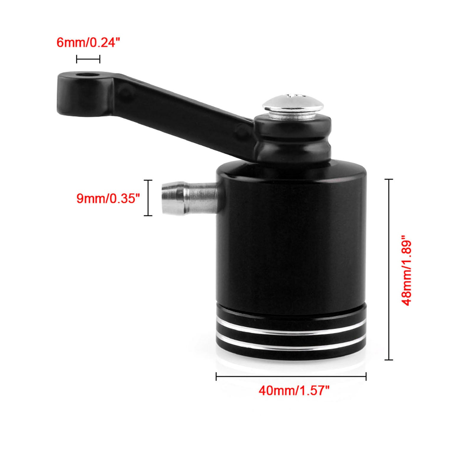 Universal Motorcycle Front Brake Clutch Oil Reservoir Tank Cylinder Fluid Black
