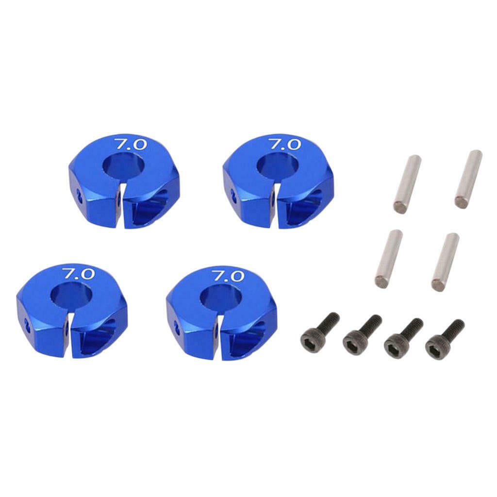 Replacement 12x7mm Wheel Hex Rim Hubs Metal Blue for RC4WD CC01 1:10 RC Car
