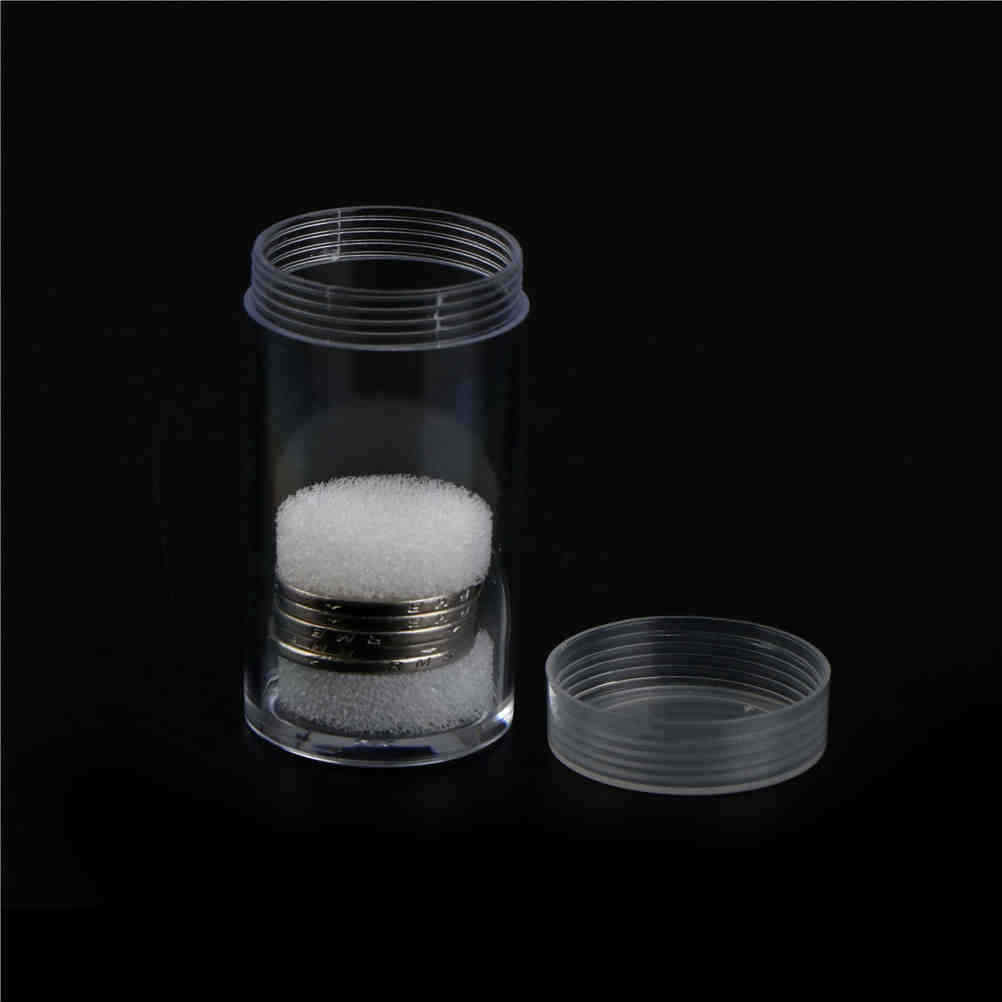 1Pcs 30mm Coins Prevent Damage Gross Protective Tube Transparent  Storage.l8