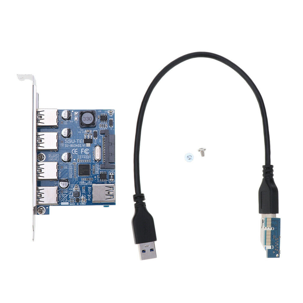 PCI-E TO USB 3.0 4 Port USB 3.0 HUB to PCI-E Express Expansion Card Adapter
