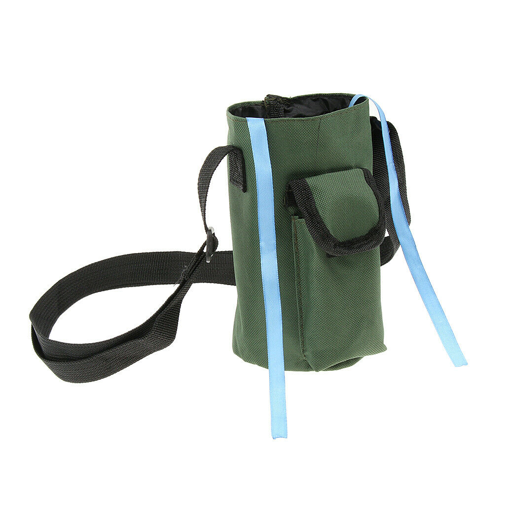 Waterproof Water Bottle Holder Carrier Bag Pouch Sleeve with Pocket M Green