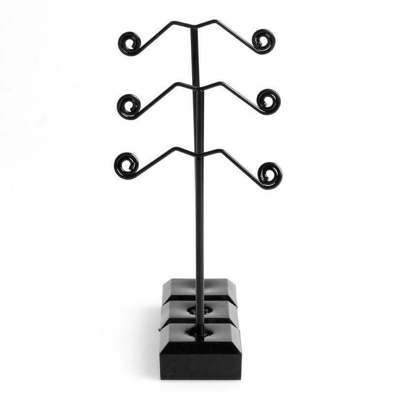 3Pcs Earring Necklace Jewelry Metal Tree Display Stand Hanger Holder Show Rack