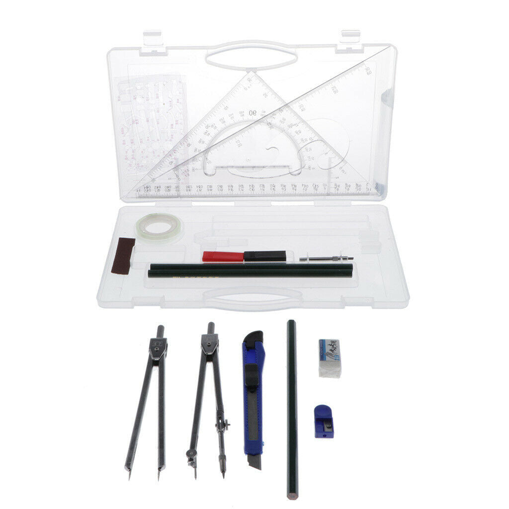 Box of Math Geometry Compass Kit Set Student Supplies Geometry Precision Tool