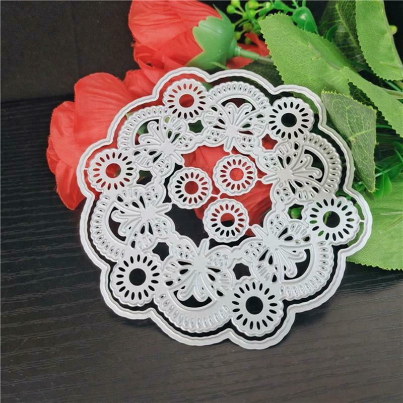 Butterfly Flower Background Metal Cutting Dies Stencil DIY Scrapbooking Template
