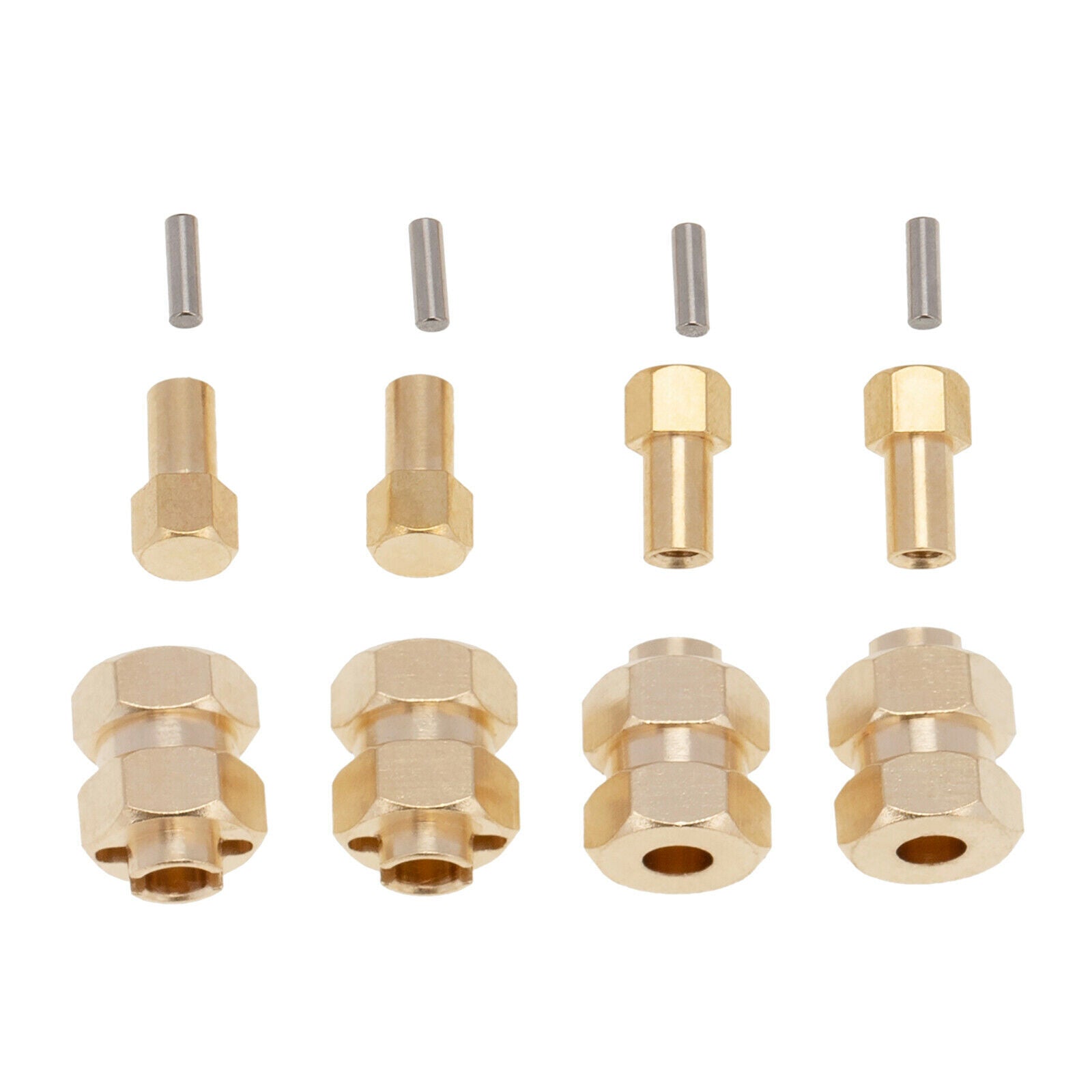 Metal Steering Knuckle Wheel Hub Hex Adapter Set Fits Axial SCX24 1/24 Parts