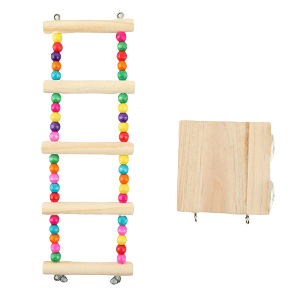 Wood Ladder Birds Climb Toys Parrots