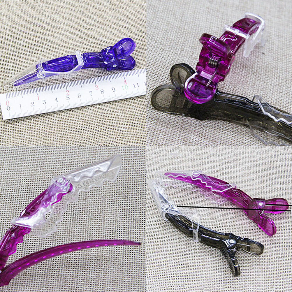 10X Sectioning Alligator Hair Clamp Clips For Hairdressing Salon Styling ASP.DD