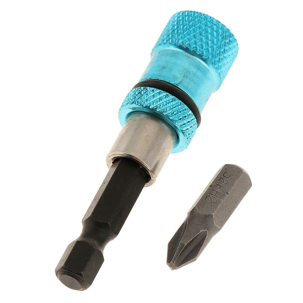 1/4 Hex Shank Quick Release Screwdriver Extension Bit Holder Set 60mm
