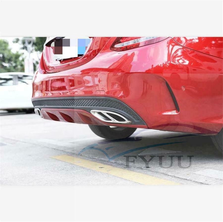 For Mercedes-Benz E-Class W212 W213 Pair Rear Cylinder Exhaust Pipe Cover Trim