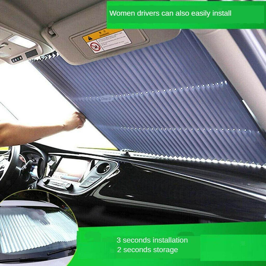 Auto Retractable Curtain Windshield Protect Your Kids Pets from UV Sun