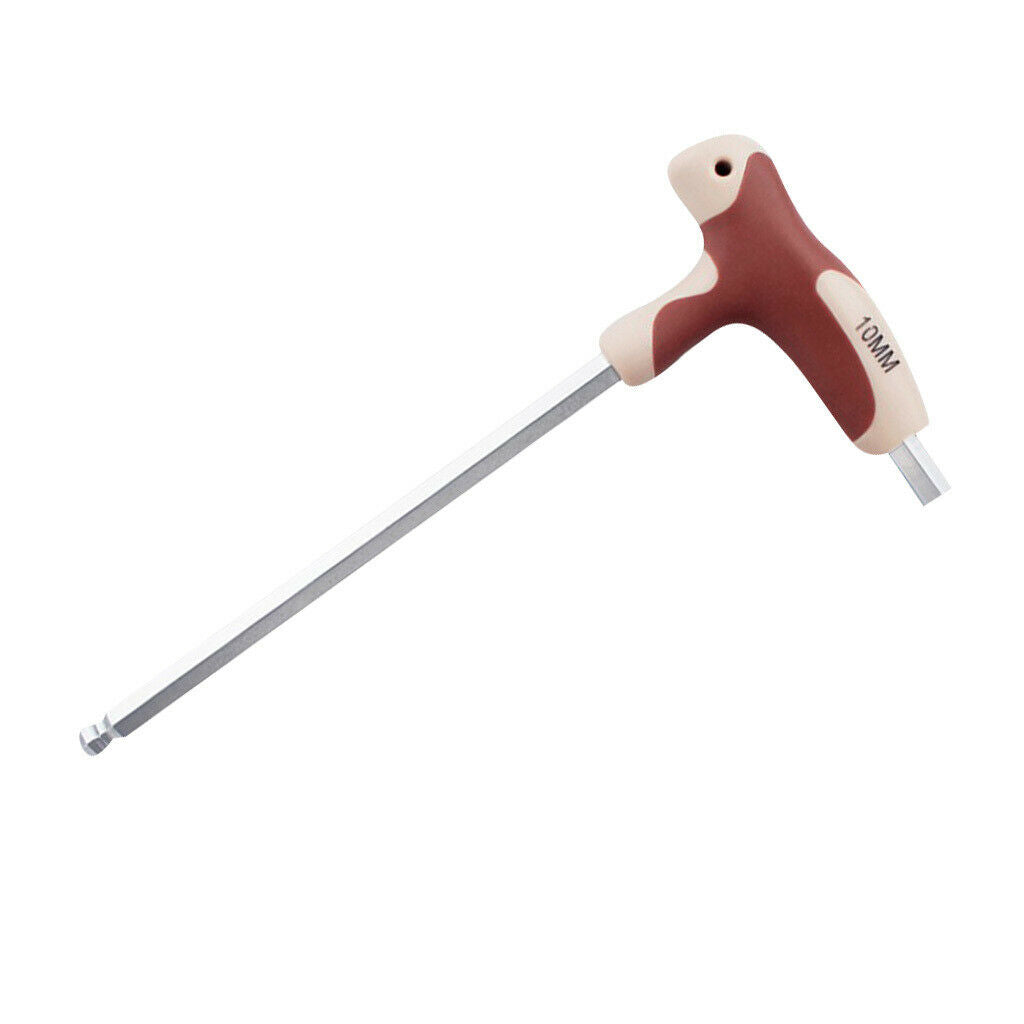 Steel Support Metric 10mm T Handle Type Allen Wrench Screwdriver Ball End