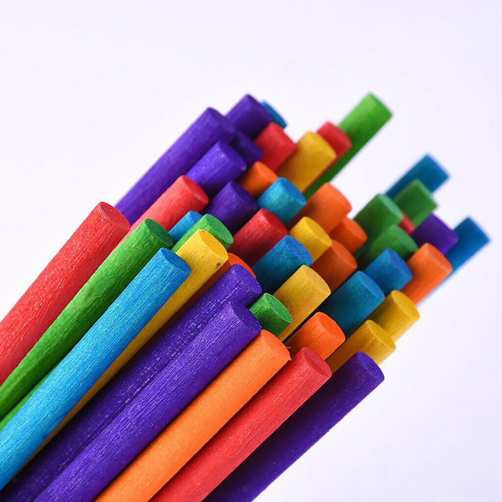 50pcs Art Project Popsicle Sticks Kids Activity DIY Wood Craft Sticks Art
