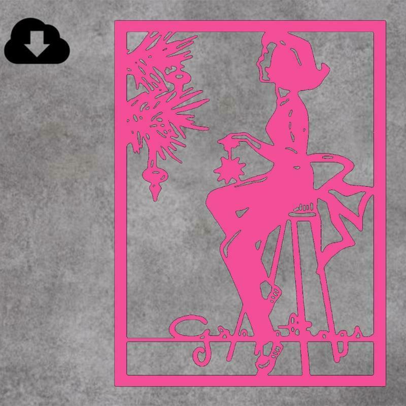 Girl Metal Cutting Dies Stencil DIY Scrapbooking Album Paper Card Template Mold