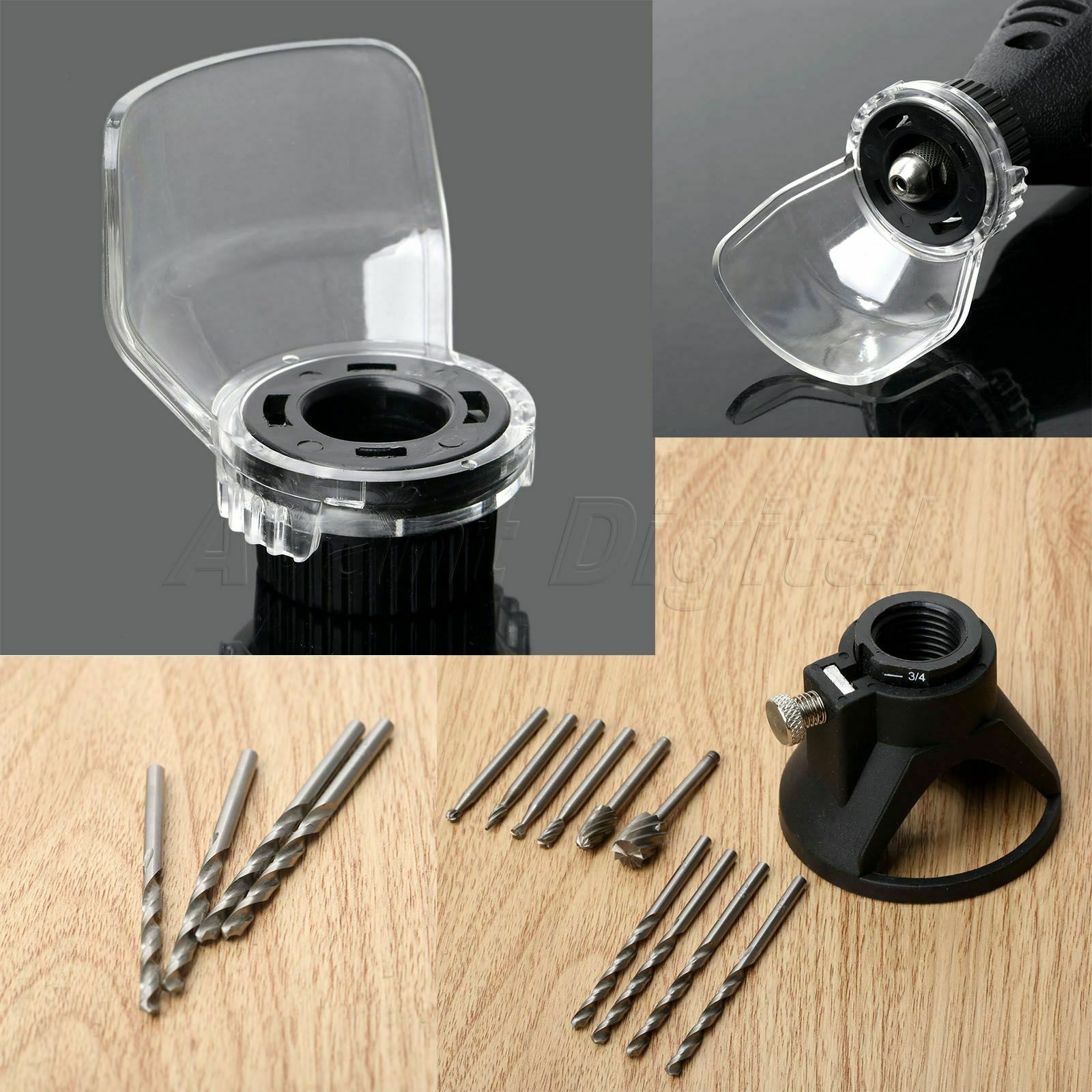 12pcs HSS Milling Burrs & Drill Dedicated Locator Polishing Rotary Tool Kit A8D